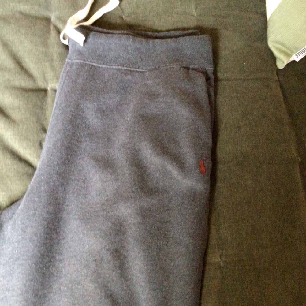 Polo by Ralph Lauren Gray and Black Sweatpants
